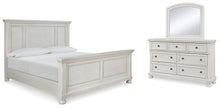 Load image into Gallery viewer, Robbinsdale Queen Panel Bed with Mirrored Dresser
