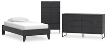 Load image into Gallery viewer, Socalle Twin Platform Bed with Dresser and Chest
