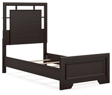 Load image into Gallery viewer, Covetown Twin Panel Bed with Mirrored Dresser and Chest
