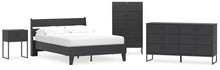 Load image into Gallery viewer, Socalle Full Panel Platform Bed with Dresser, Chest and Nightstand
