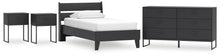 Load image into Gallery viewer, Socalle Twin Panel Platform Bed with Dresser and 2 Nightstands
