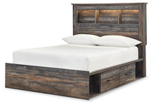 Load image into Gallery viewer, Drystan Full Bookcase Bed with 2 Storage Drawers with Mirrored Dresser and 2 Nightstands
