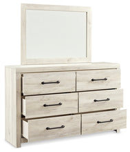 Load image into Gallery viewer, Cambeck King Upholstered Panel Bed with Mirrored Dresser and 2 Nightstands
