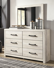 Load image into Gallery viewer, Cambeck King Upholstered Panel Bed with Mirrored Dresser and 2 Nightstands
